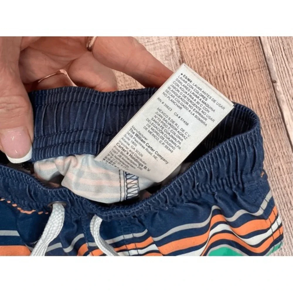 Simple Joys I Run the Ship Boys Swim Rashguard Trunks UPF 50+ Swim Set 6-9 month